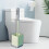 Ensemble brosse de toilette avec manche long et base murale 1