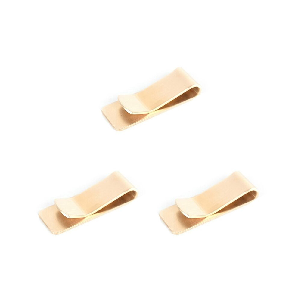3X Fashion Brass Money Clip Simple Dollar Cash Id Card Clamp 6032647907552