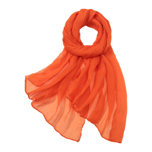 Lenço feminino de cor sólida com toque de seda (1 peça)