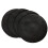 Round Braided Non-Slip Place Mats Black 4-Pack 1