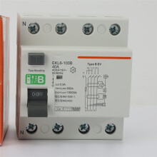 Fehlerstromschutzschalter Typ B (FI-Schalter) Evse 4P 40A 300mA EKL6-100B DIN-Schiene 220V