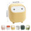 Mini double-layer trash can with lid yellow 6.56.56.69 3