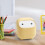 Mini double-layer trash can with lid yellow 6.56.56.69 4