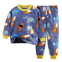 Baby Long Sleeve Pajama Set Blue Cartoon Print 3-6 Months