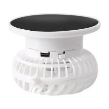 Ventilateur solaire à capuchon rotatif amovible et rechargeable par USB