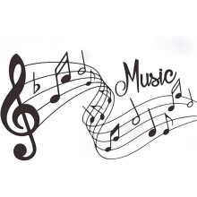 Music Wall Decals Vinyl Musical Notes Waterproof 13.4x23.6