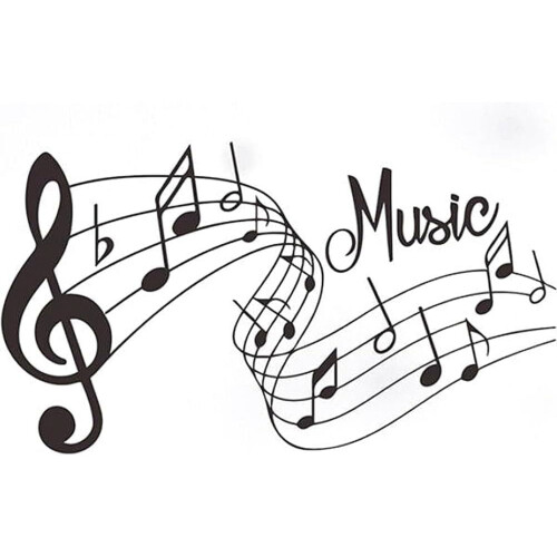 Music Wall Decals Vinyl Musical Notes Waterproof 13.4x23.6