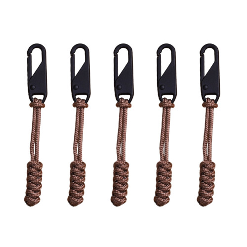 Paracord Zipper Pulls Outdoor Camping Hiking Gear 5 Pack