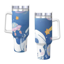 Cinnamoroll40oz H2.0 rozsdamentes acél vákuumszigetelt termosz fedéllel és szívószállal vízhez, jeges teához vagy kávéhoz, smoothie-hoz