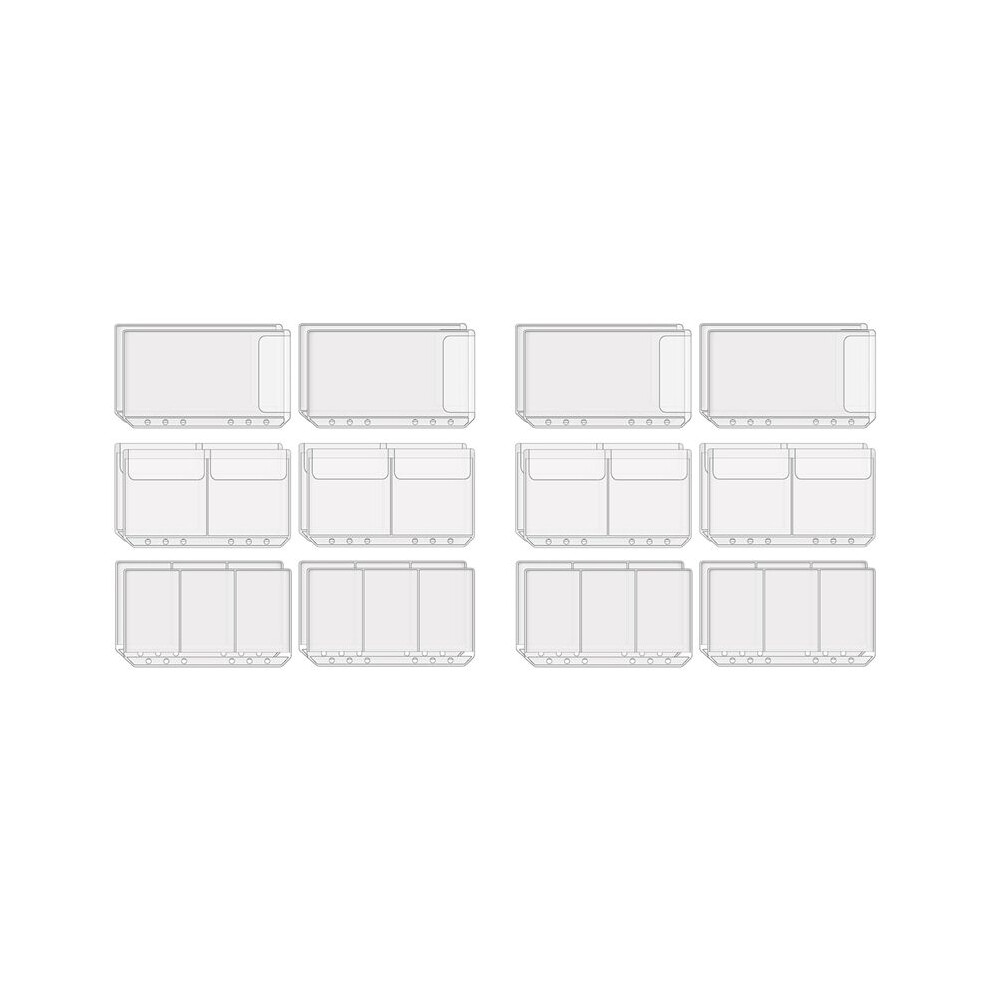 24 Pcs A6 Binder Pockets Cash Envelopes Clear Folder Organizer Photocard Sleeve Sheets For Credit Business Card Money 6033019114189