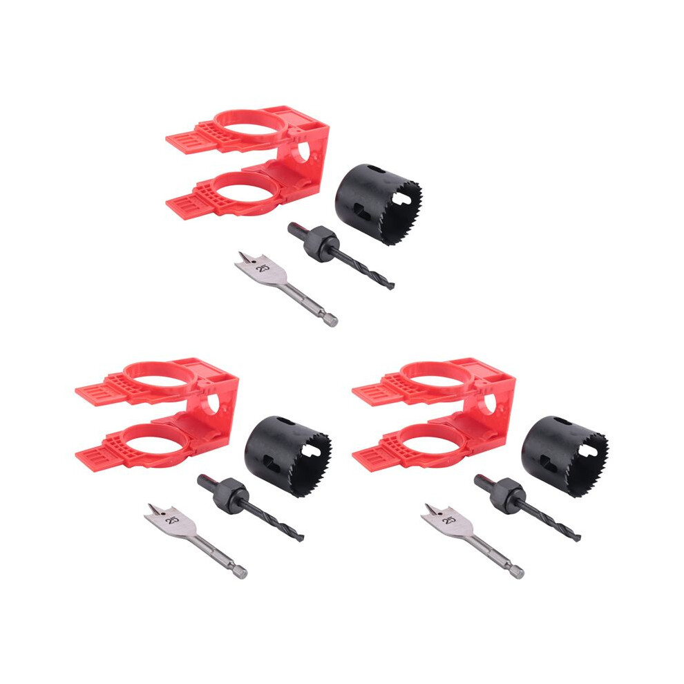 Photos - Diamond Core Bit / Milling Cutter 3X Door Lock Installation Kit,Door Hole Drilling Kit for Deadbolts and Locksets with Guide Template, Door Lock Hole Saw