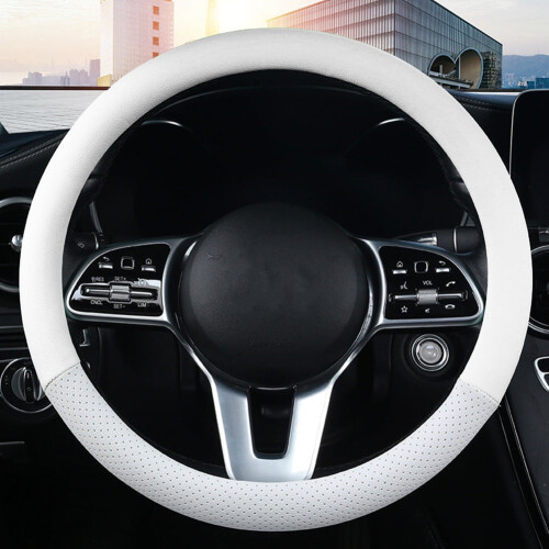 Microfiber Leather Steering Wheel Cover Universal Anti-Slip 1