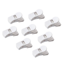 Refrigerator Side Door Clip White ABS 8 pcs
