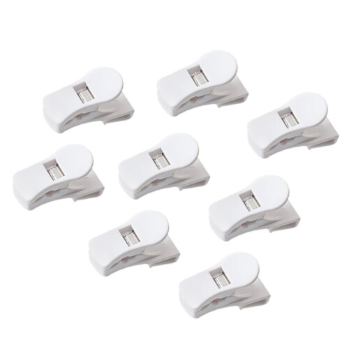 Refrigerator Side Door Clip White ABS 8 pcs