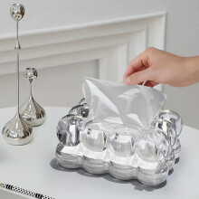 Transparante keramische tissueboxhoes 7,9 x 5,3 x 3,4 inch