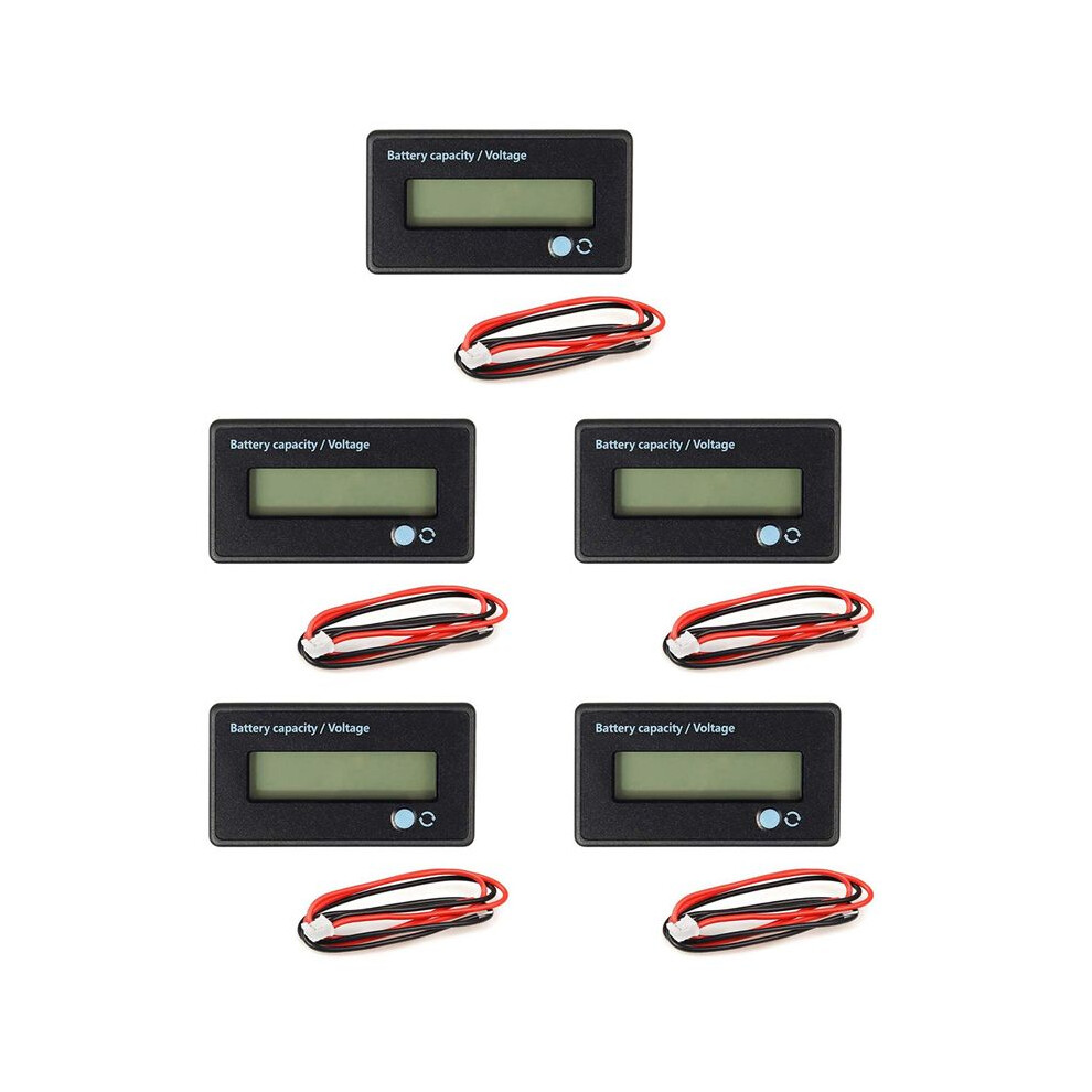 5X Battery Meter Battery Capacity Voltage Monitor, 12/24/36/48/60/72/84V Battery Capacity Voltage Gauge Indicator 6031240047078