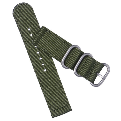 Nylon Watch Strap Green 22 mm for Men