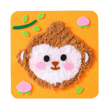 Kids DIY Wool Embroidery Kit Cartoon Design 1 Set
