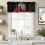 Rose Red Wine Valance for Windows – Floral Rod Pocket 2