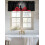 Rose Red Wine Valance for Windows – Floral Rod Pocket 6