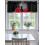 Rose Red Wine Valance for Windows – Floral Rod Pocket 7