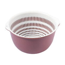 Vegetable Washer Colander Basket Dual Bowl