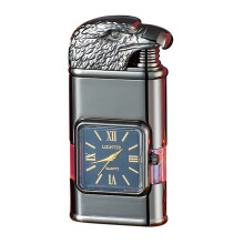 Vintage-style watch bezel windproof butane lighter dual