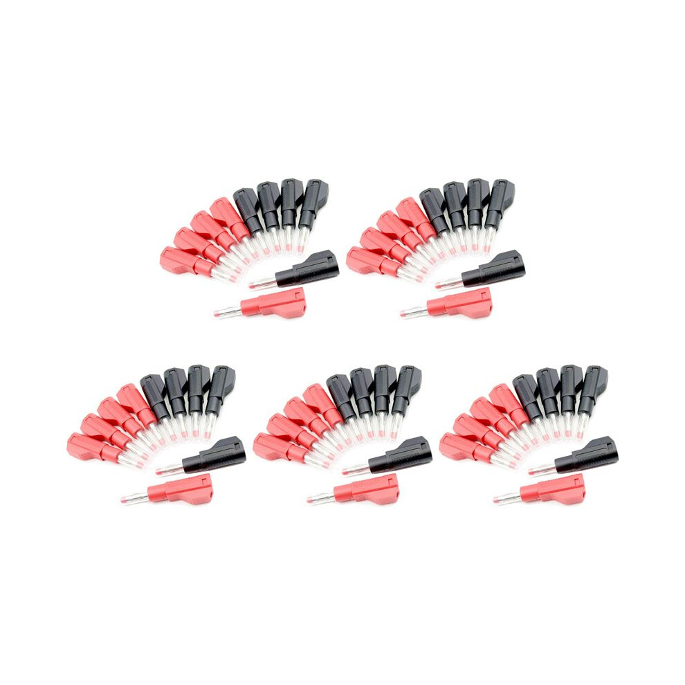 50 Sets Retractable Sheath 4Mm Banana Plug Connectors Stackable Wire Solder Multimeter Test Leads Ends Plugs Adapter 6032337796039