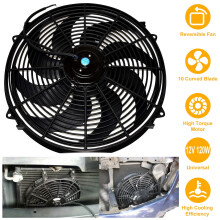 Ventilador eléctrico para radiador, 12 V, 16 pulgadas, 120 W, 10 aspas.