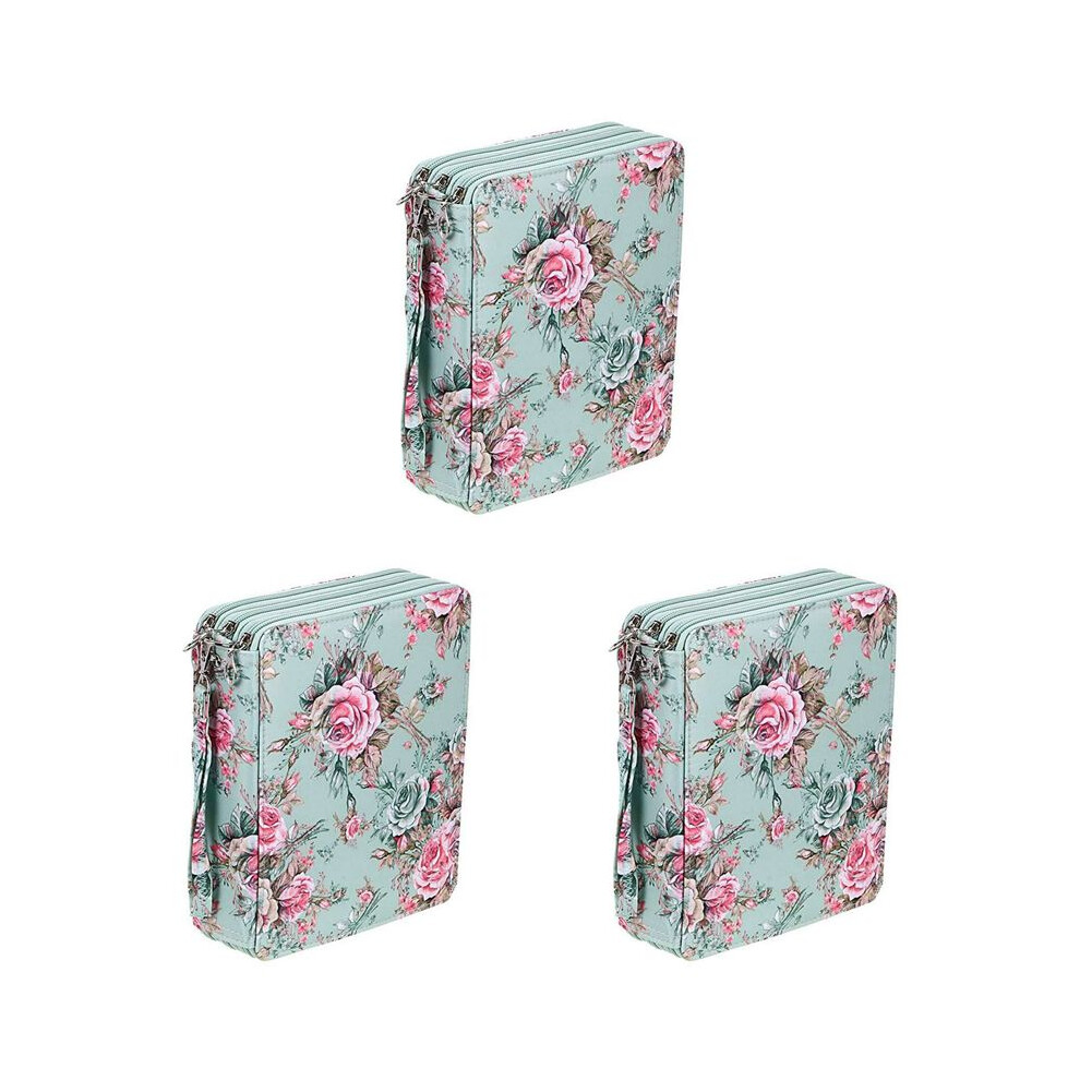 3X 120 Slots Colored Pencil Case With Compartments Pencil Holder For Watercolor Pencils(Rose) 4712487501326