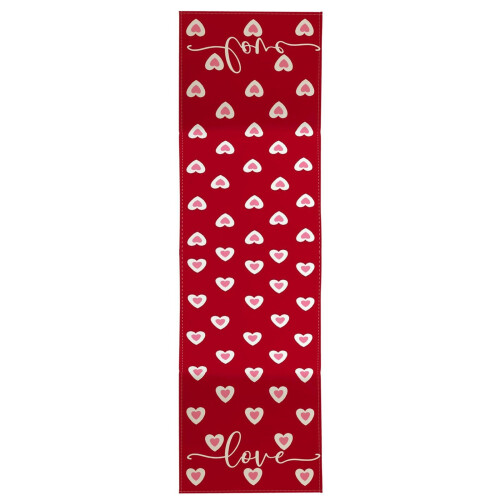 Red Heart Table Runner Linen Flax 18x90 inches