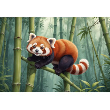Red Panda Anime Wooden Puzzle 1000 Pieces
