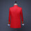 Men's Steampunk Tailcoat with Gold Embroidery Red 6