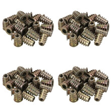 80 Pieces M6x 15mm Hexagon Socket Screw Thread Insert Nut for Wood