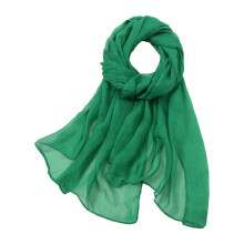 Lenço feminino de cor sólida com toque de seda, 180 x 70 cm