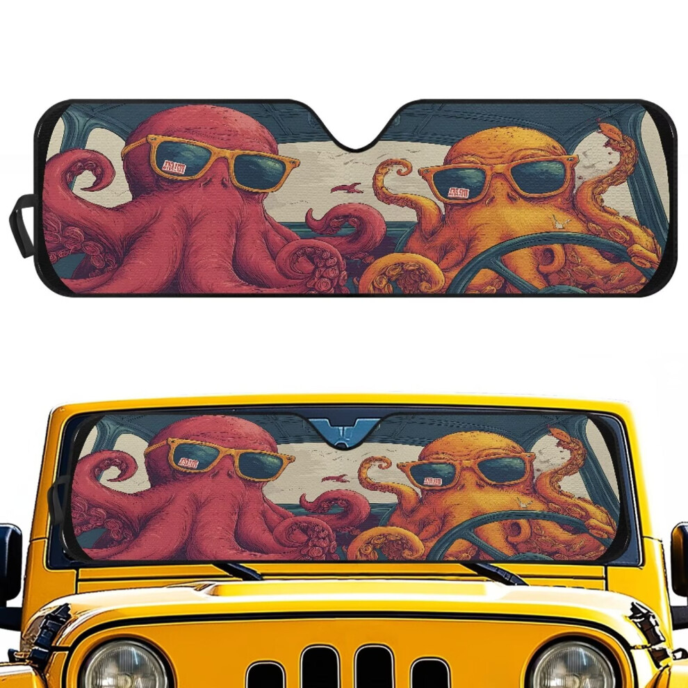 Octopus Windshield Sun Shade For Jeep Wrangler And 9180333363063