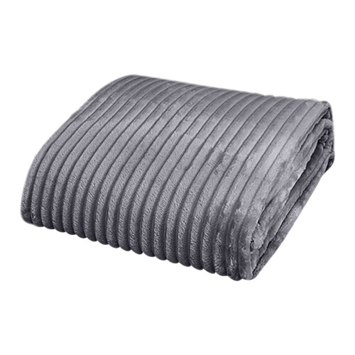 Ribbed Flannel Throw Blanket 28x40 Inch Soft Warm