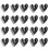 Refrigerator Magnets Pink Love Heart Set 12 pcs 1