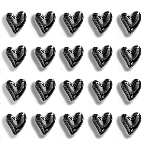 Refrigerator Magnets Pink Love Heart Set 12 pcs