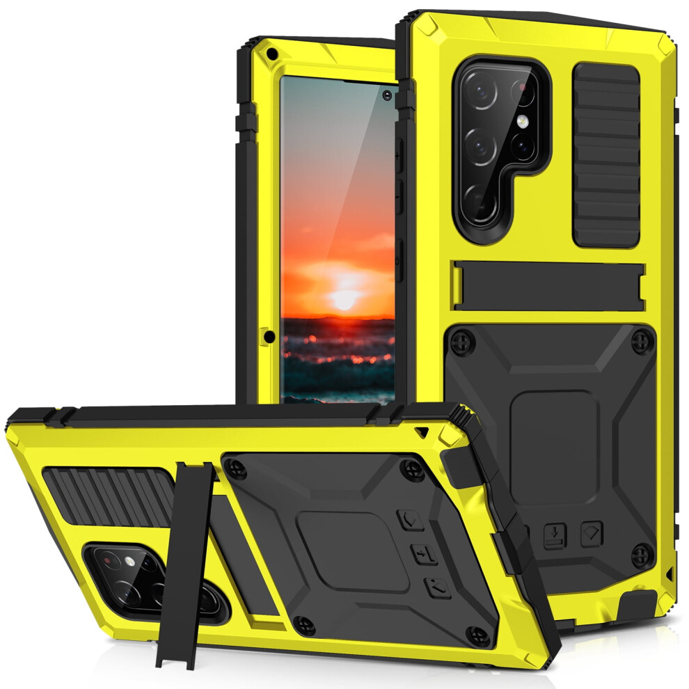Galaxy S22 Ultra Rugged Case With Metal Bumper And Built-In 9180333337378