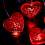 Valentine's LED String Lights Red Iron 1.65M 10 LEDs 1