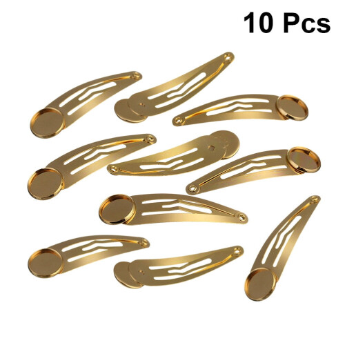 Presilhas de cabelo de ferro, 10 unidades, 1,97 x 0,47 x 0,39 polegadas