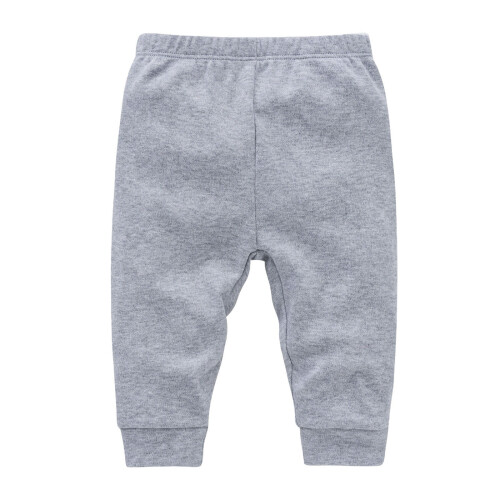Children's Pants Solid Color Casual Basic Gray 12M