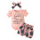 Ensemble body d'été rose clair pour bébé fille (9-12 mois) 1