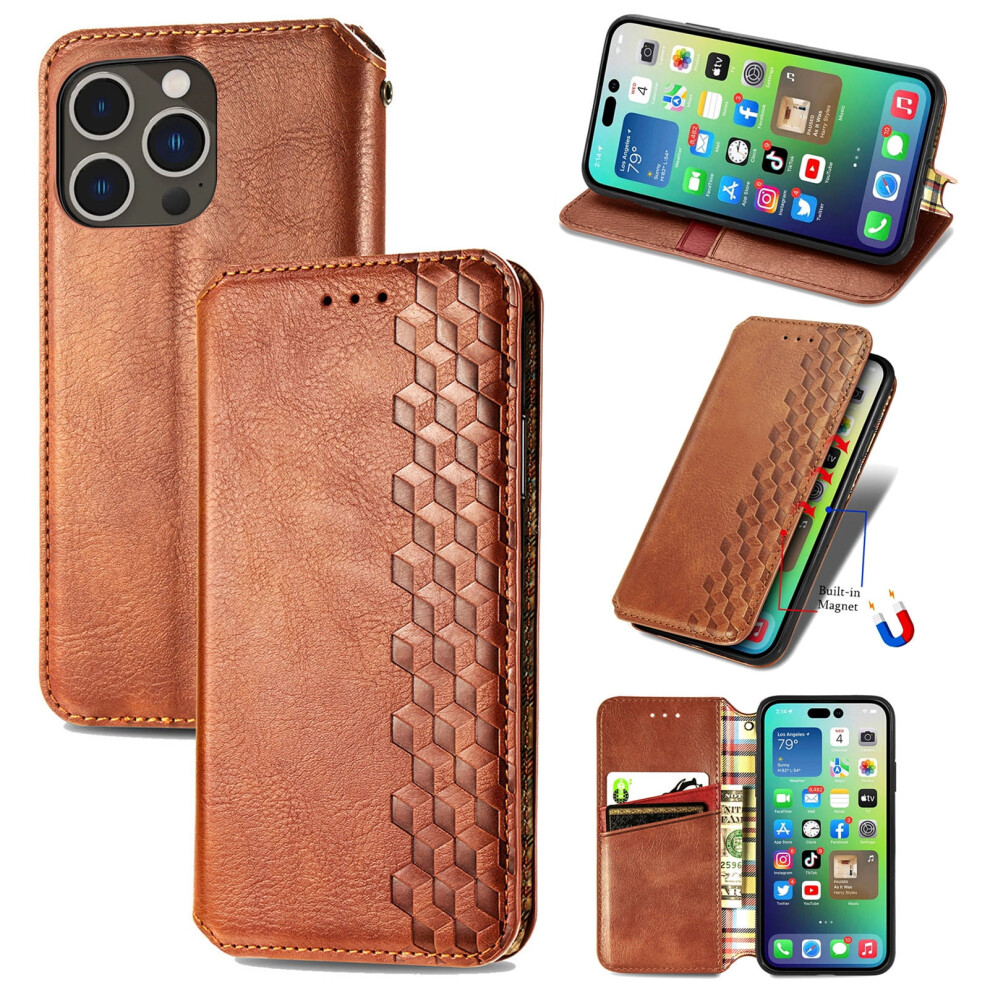 Iphone 15 Case Pu Leather Tpu Wallet Cover With Card Holder 9180333338450