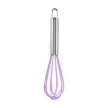 Fouet à œufs manuel en silicone violet 20 cm (8 pouces)