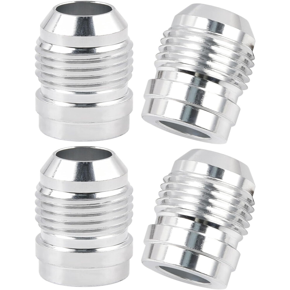 Male Weld-On Bung Fitting Aluminum 10An 4Pcs 9422877115075