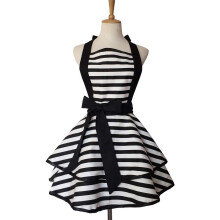 Cotton Retro Apron for Women and Girls Black