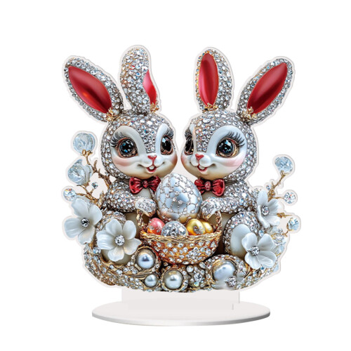 Easter Acrylic Desktop Decor Set with Stand