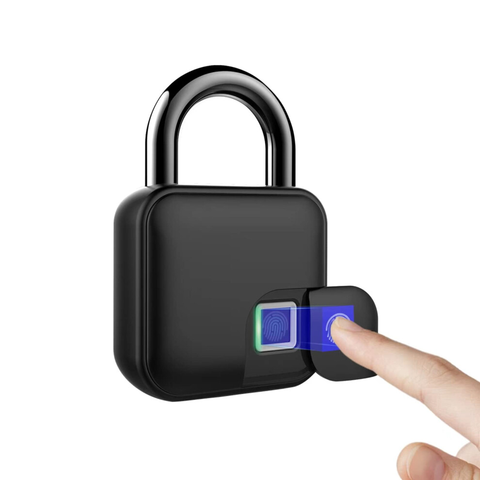 Fingerprint Padlock Bluetooth App Unlock Outdoor Locker 9180333356782
